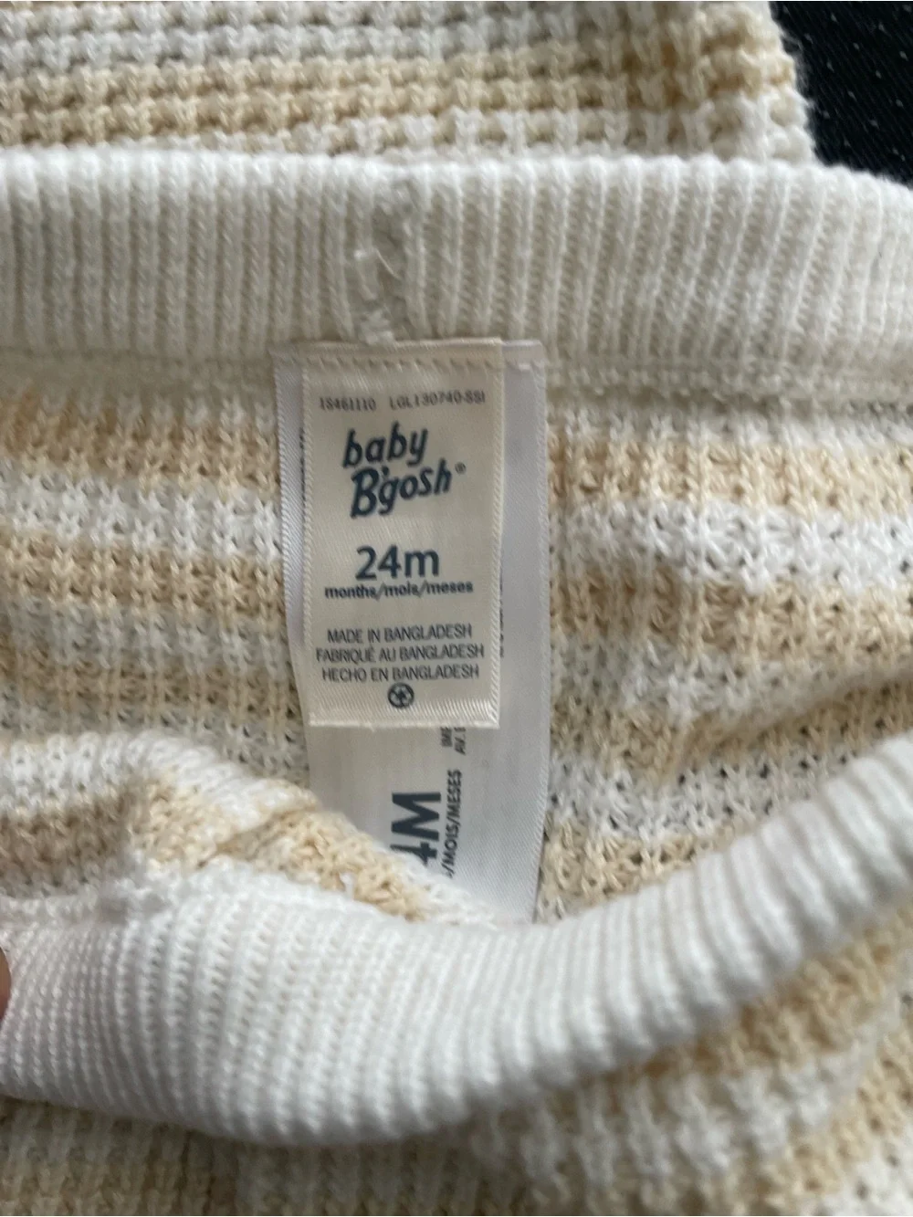 OshKosh B'gosh Yellow and Cream Knit Button Top & Shorts Set